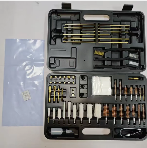 58PCS Gun Cleaning Kit, Universal Firearm Maintenance Tools Set with Barrel Brushes, Brass Cleaning Rods, Nylon & Bronze Brushes, Cotton Patches, Jags, Adapters, Cleaning Bottles, Multi-Tool Brushes, Portable Hard Storage Case, for Handguns, Rifles, Shotguns, Most Common Calibers, Hunting, Shooting, Daily Care, Rust-Resistant, Easy to Use, Ideal for Gun Enthusiasts & Hunters