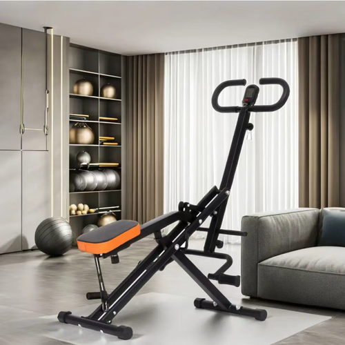 Home horseback riding exercise machine, simulating the riding trajectory with low impact for training the waist and abdomen, shaping the buttocks and legs at the same time, creating a six-pack abs and a round bottom. Silent and foldable design, friendly for small spaces. With an intelligent counting panel for scientific training planning, adjustable resistance. Even beginners can easily get started. It is a lazy person's must-have for home body shaping.