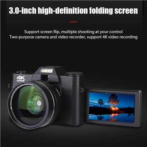 4K ultra-high-definition digital camera, with clear and detailed imaging. The large aperture makes the background of portrait shots appear more blurred, resulting in better photos. It comes with a built-in light source to adapt to low-light environments, making it portable and easy to operate. It is an entry-level photography tool for daily recording, travel photography, and Vlog creation, allowing you to easily capture high-quality photos.
