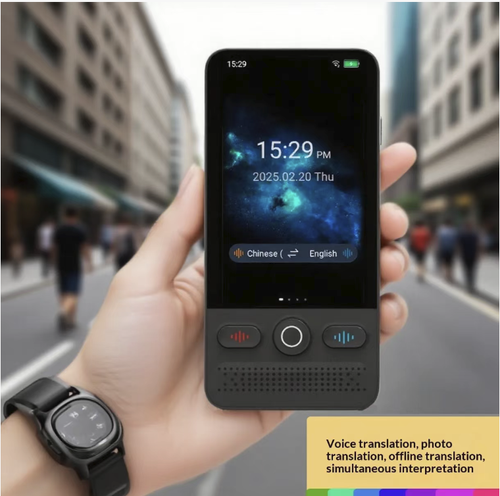Intelligent translation device, supporting multilingual online offline translation, covering simultaneous interpretation, audio recording translation, and photo translation. It is highly accurate and efficient, with simple operation. Even without an internet connection, it can facilitate smooth communication during overseas travel, business interactions, or language learning. It is a practical language tool for such purposes.