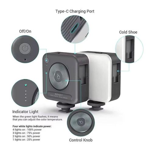 SmallRig Vibe P96 RGB Ring Light, Portable Handheld Selfie Fill Light for Phone, LED Pocket Light with 2700K to 6500K Bi Color Temperature, 95 plus CRI, Over 250LM Brightness, 2200mAh Rechargeable Battery, 5W Power, USB C Charging While Using, Cold Shoe Mount, One Fourth Inch Screw Mount, Compatible with Smartphone, Camera, Tripod, Ideal for Live Streaming, Vlog, Portrait, Food Photography, Outdoor Shooting, Compact and Lightweight Design, Beauty Makeup Ring Lamp.