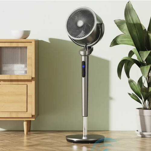 Xianke household air circulation fan. The spiral air gathering technology enables full-house air circulation. It features DC variable frequency, low noise and energy saving. It is equipped with plasma sterilization function. It has multiple adjustable wind speeds + remote control for timing. The air is delivered gently without direct blowing. It is a summer must-have for creating a healthy and comfortable home atmosphere.