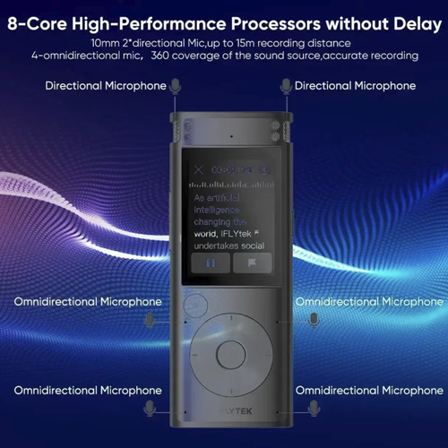 The XUEDE XINGFEI SR302T Pro intelligent recorder offers high-definition noise reduction recording and real-time text transcription. It also supports real-time translation in multiple languages and enables convenient sharing across multiple devices. It is an efficient office tool for meeting notes, study notes, and cross-language communication. Make the records more efficient and the communication more smooth.