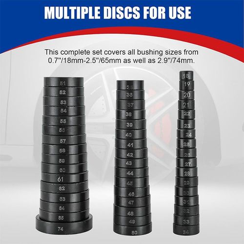 52-Piece Bearing Oil Seal Removal and Installation Tool Kit, Universal Wheel Hub Bearing Press Puller Set, Professional Automotive Repair Tools for Bearing Extraction, Installation, Bushing Pressing, Oil Seal Replacement and Suspension Maintenance, Heavy Duty Steel Construction, Wide Compatibility with Most Cars, SUVs and Light Trucks, Complete Mechanic Tool Set for Garage, Workshop and Daily Vehicle Repair and Maintenance Work, Easy to Use and Store