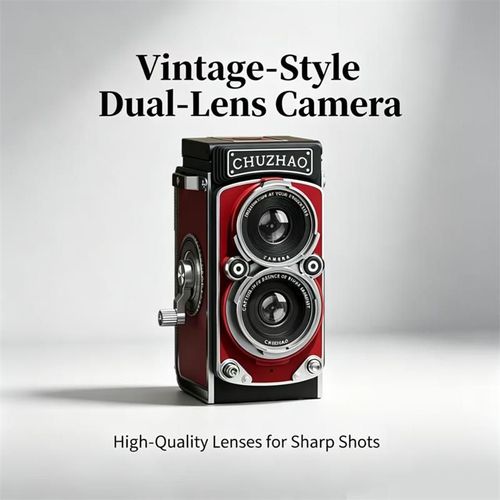 Entry Level TLR Retro Camera New Red CCD Texture Camera With Soft Nostalgic Film Filter One Click Photo And Video Beginner Friendly Gift Box Standard With 16G Memory Card Shoulder Strap Data Cable Retro Vibe Daily Travel Portrait Shooting Artifact Lightweight Portable No Complicated Post Processing Needed Easily Capture Cinematic Warm Tone Pictures Student Friendly Affordable Camera Ideal Gift For Girlfriend And Best Friend