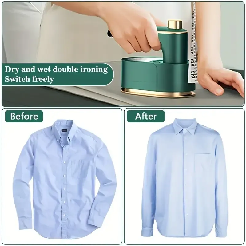 Compact Ironing Device, Quick Heating Mini Steam Iron, Travel-Friendly Mini Iron with Steam, Foldable And Rotatable Handheld Garment Steamer, Portable Flat Steam Iron