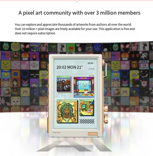 Transparent floating intelligent electronic photo frame, with a retro pixel-style design and a high-definition display, it can cycle through photos, show the current time and weather, and has both the functions of a digital photo album and a clock. It comes with pixel interaction features, is easy to operate, and is a good home accessory that combines both appearance quality and fun. It brings creativity and warmth to your daily space.