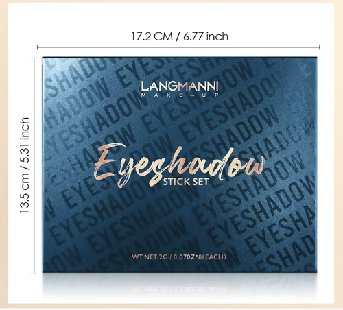 Waterproof eyeshadow stick set, available in multiple colors, featuring both matte and shimmer finishes. The texture is smooth and easy to apply, providing waterproof and sweat-resistant properties without smudging. It doesn't flake or clump. Ideal for beginners. It can also be used as a brow pencil or contouring brush, allowing for the creation of various eye makeup looks. Say goodbye to the hassle of repeated coloring.
