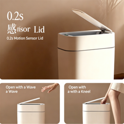 Smart Sensor Trash Can, Wall Mounted Automatic Touchless Induction Waste Bin, Slim Narrow Gap Household Garbage Bin, Waterproof Dustproof Silent Waste Container, Hands-Free Hygienic Rubbish Bin, Space-Saving Anti-Odor Dustbin, Durable Practical Home Waste Storage Bin, Suitable for Bathroom, Toilet, Kitchen, Living Room, Indoor Household Daily Sanitation, Wall Hanging Trash Can for Family Daily Waste Sorting and Storage