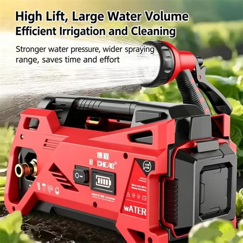 Rechargeable lithium-ion battery water pump, portable small electric suction pump, household handheld water pump, farm vegetable field irrigation pump, outdoor garden watering pump, lightweight and convenient water transportation pump, multi-functional and durable pumping tool suitable for household garden and vegetable field cultivation, tools for watering potted plants and daily irrigation tasks