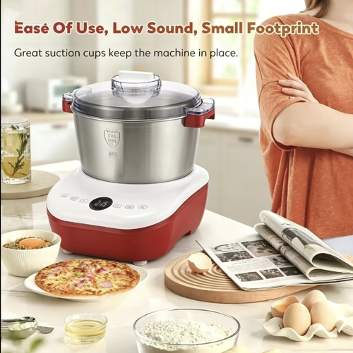 This fully automatic dough mixer integrates dough kneading and constant temperature standing functions. It supports multiple speed adjustment modes and can easily knead hard dough. The 304 stainless steel bowl is safe, durable and easy to clean. Adopting convenient one-key operation, it is an ideal helper for homemade pasta. Suitable for cooking lovers and baking enthusiasts, it effectively improves food making efficiency.