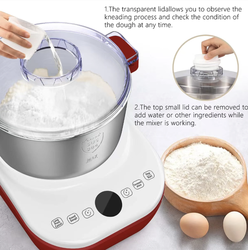 This fully automatic dough mixer integrates dough kneading and constant temperature standing functions. It supports multiple speed adjustment modes and can easily knead hard dough. The 304 stainless steel bowl is safe, durable and easy to clean. Adopting convenient one-key operation, it is an ideal helper for homemade pasta. Suitable for cooking lovers and baking enthusiasts, it effectively improves food making efficiency.