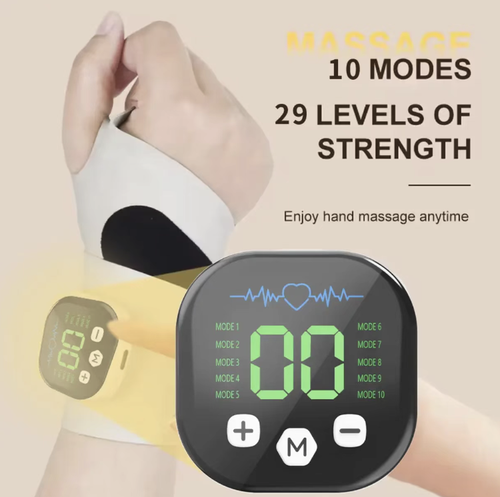 EMS Pulse Wrist Massage Bracelet: This product offers multiple modes and multiple settings for pulse therapy, which can relieve the soreness in the wrist. The elastic band can be adjusted to fit various wrist sizes. The high-definition digital display makes the operation convenient. It is lightweight, breathable, and does not cause skin irritation. It has a long battery life and is suitable for both men and women. It effectively alleviates symptoms such as mouse hand and wrist strain.