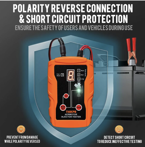 The eight-pulse fuel injector detector combines detection and cleaning functions. It offers 8 levels of pulse simulation to realistically replicate the fuel supply conditions. It can accurately identify and troubleshoot fuel injector blockages and leaks. The complete set of adapter connectors is easy to operate and is suitable for both auto repair shops and home vehicle maintenance. It helps remove carbon deposits and restore fuel atomization.