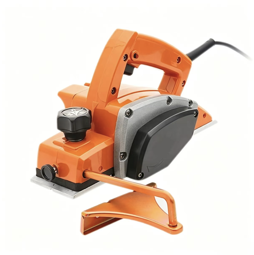 Handheld electric wood planer for home use, with multiple depth adjustment settings for the blade. The sharp alloy blade has a smooth surface. Comes with a guide ruler, a sharpening stand, and protective tools as a complete set of accessories. The non-slip handle makes it easy to operate. Suitable for refurbishing furniture and sanding wooden door frames. Ideal for DIY home decoration and woodworking. It is efficient and labor-saving.