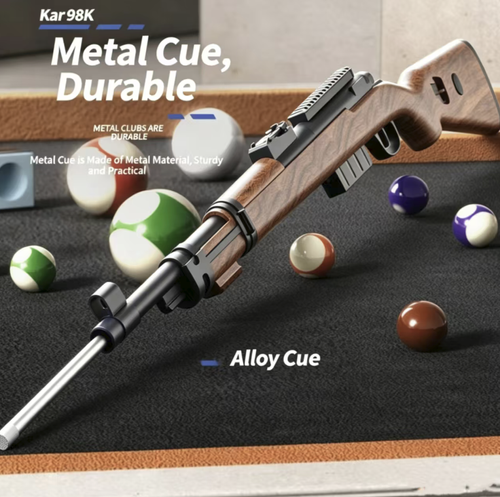 125cm wooden grain automatic ejection billiard cue, suitable for children and short people. It has an easy-to-operate ejection mechanism and no need for strenuous swinging. The arc-shaped non-slip grip is safe for hands. The long and short versions can stabilize the ball hitting on various home billiard tables. It is a practical and enjoyable entertainment tool for family members to play together and enjoy the table games at home.