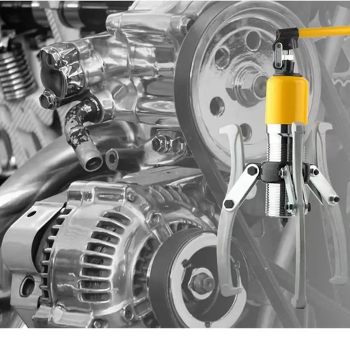 15T integrated hydraulic puller, capable of switching between two-jaw and three-jaw configurations. It has a 15-ton hydraulic output power, facilitating the disassembly of bearing, gear and pulley. The thickened alloy steel jaws are less prone to deformation. A spare sealing ring is provided to prevent oil leakage. The complete set comes with a portable toolbox, suitable for automotive repair, machine tool repair and agricultural machinery repair.