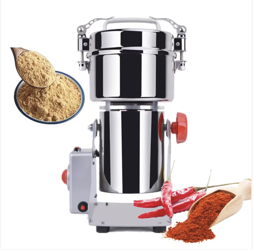 Food-grade 304 stainless steel grinder, with high power and strong performance. It can grind grains and cereals, Chinese medicinal herbs, coffee beans and various spices. It can adjust the fineness of the powder automatically. The locking cover with snap fastening ensures stable operation and prevents accidental opening. The swing design ensures smooth outflow of the powder. The body is rust-proof and easy to clean, making it convenient and practical for home powder grinding.