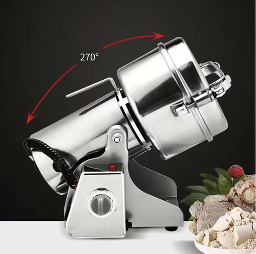 Food-grade 304 stainless steel grinder, with high power and strong performance. It can grind grains and cereals, Chinese medicinal herbs, coffee beans and various spices. It can adjust the fineness of the powder automatically. The locking cover with snap fastening ensures stable operation and prevents accidental opening. The swing design ensures smooth outflow of the powder. The body is rust-proof and easy to clean, making it convenient and practical for home powder grinding.