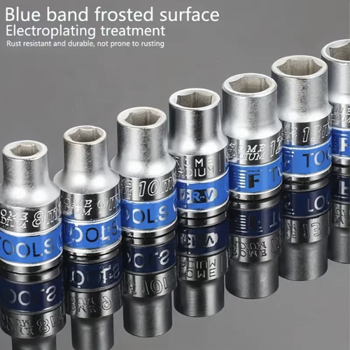 32-piece set of small ratchet socket repair tools. The high-carbon steel sockets are wear-resistant and do not slip easily. The double-action ratchet wrench can efficiently tighten screws in narrow spaces. Combined with the extension rod universal joint, it is suitable for various scenarios. The complete set comes with a storage box that is shock-resistant and portable, making it convenient for vehicle maintenance, as well as for disassembling and assembling household appliances and furniture.