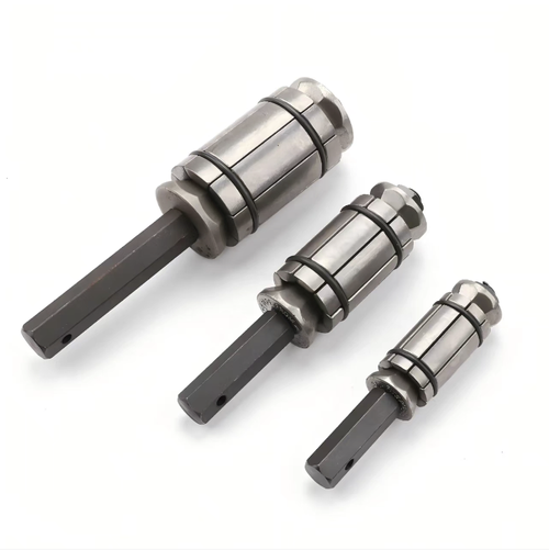 Automotive exhaust pipe expansion tool, suitable for pipe diameters of 29-89mm. Three sets of expansion heads cover all common specifications. Made of alloy steel, it is sturdy and wear-resistant. The manual mechanical expansion mechanism applies force evenly, and the expansion opening is smooth without damaging the pipe wall. The complete set comes with a pressure-resistant storage box, which is portable and easy to store.