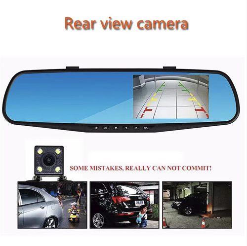 3.5-inch rear-view mirror camera recorder, with dual cameras for recording. Anti-glare mirror surface can withstand strong light day and night. Wide-angle lens provides clear night vision. Automatic video locking upon collision. Continuous recording does not occupy memory space and can assist in reversing. Bundled installation is simple and stable, durable. It is very practical for travel evidence collection and preventing scams.
