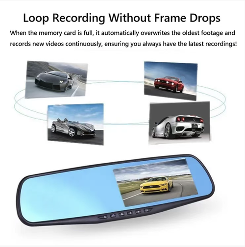 3.5-inch rear-view mirror camera recorder, with dual cameras for recording. Anti-glare mirror surface can withstand strong light day and night. Wide-angle lens provides clear night vision. Automatic video locking upon collision. Continuous recording does not occupy memory space and can assist in reversing. Bundled installation is simple and stable, durable. It is very practical for travel evidence collection and preventing scams.
