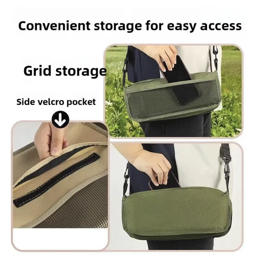 Handbag-style folding stool, unfolds into a portable small bench, and retracts into a zipper handbag. The metal cross-structured frame is paired with a soft cushioned seat surface. It is easy to open and close, and convenient to carry. Suitable for short-term rest. It is recommended to be placed on a flat surface for use, with reasonable load-bearing capacity, and proper maintenance to extend its service life.