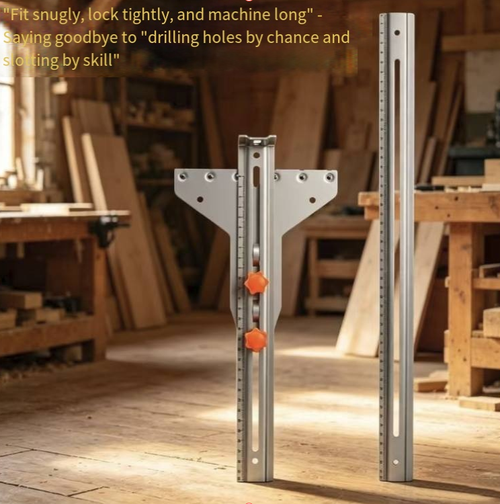 Stainless steel woodworking circularizing machine, compatible with edge trimming machines. The guide rail is marked with scales and the knob can adjust the processing radius. It can complete circular milling of plates, arc trimming, slotting and drilling. It supports large-diameter circular processing. Suitable for woodwork operations of solid wood, density board, etc. After completion, clean up the wood chips and store and maintain properly.