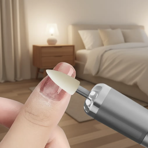 Charging electric foot and toe exfoliator, equipped with digital power display and multiple speed settings. The rotating grinding head removes calluses and dead skin cells from the sole of the foot. After softening the foot, gently polish it. Do not apply excessive pressure or stay for a long time. It cannot be used on damaged skin. The body must not be washed with water. If skin discomfort occurs, please stop using immediately.