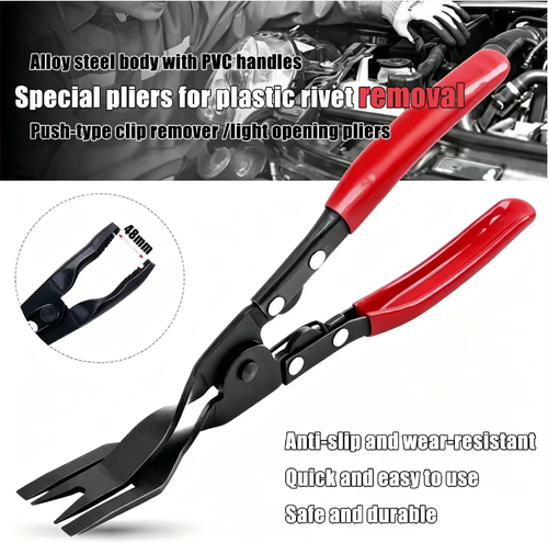 A 5-piece set of auto repair pipe clamping tools, paired with a portable storage bag. Multiple pipe clamps and snap pliers are combined. They are used for disassembling and assembling car water pipes, oil pipes and hose clamps. Suitable for operations in cramped engine compartments. Do not use with violence. It cannot be used as a crowbar. After use, clean and dry the tools and store them properly. Replace damaged tools in time.