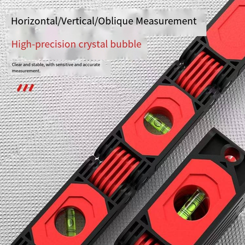 Multi-functional folding level ruler, adjustable in multiple angles, suitable for decoration, carpentry, and installation and leveling of air conditioning brackets. Multi-section hinge structure, capable of measuring at corner irregular positions. It can be unfolded for use and is compact and portable when folded. Equipped with a level bubble, the observation is intuitive. Easy to store. Suitable for on-site construction and DIY measurement tasks at home.