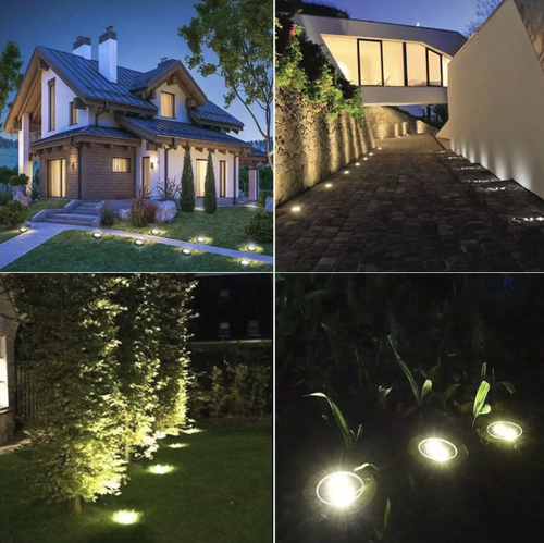 If you place an order today, you will receive a total of 12 solar stainless steel underground lights. The solar panels store electricity during the day and automatically turn on when light is detected. The stainless steel lamp body is equipped with a grounding socket base, eliminating the need for wiring and making it easy to install in lawn and garden areas. Whether for the renovation of private courtyards or for enhancing outdoor landscaping, it is an ideal choice.