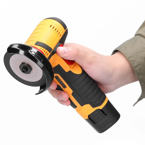 3-inch lithium battery mini angle grinder kit, with handheld wireless design, can be used for cutting, polishing, rust removal, and tile grouting. It comes with a battery, charger, cutting disc, wrench, and storage toolbox. The body is small and convenient for operations in narrow spaces. The battery is a consumable part. Please make sure to install a protective cover, take proper precautions, store it in a dry place, and it is suitable for home DIY.