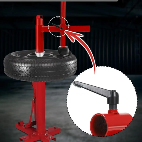 Upgraded manual tire changing nose kit, featuring silver guiding cones, thickened welded brackets, and lever-effort-saving design. It assists in adjusting the position of the nose to facilitate the disassembly and assembly of large vehicle pneumatic tires, reducing rim collisions. When working on a hard surface, apply force steadily. After use, clean and maintain it. Suitable for auto repair and mobile tire repair scenarios.