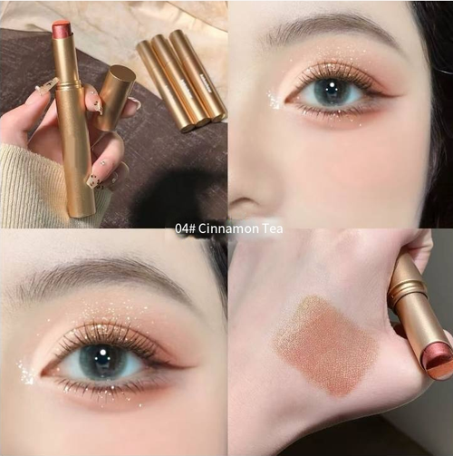 Once you place the order, you will receive 4 pieces of the Dynamic Bright Eyes Triple Color Eyeshadow Palette. It is in a creamy form, easy to blend, and does not clog or produce streaks. It has both concealing and highlighting functions, allowing you to create a three-dimensional eye makeup effect and is also suitable for facial contouring. The rotating pen body is convenient for storage and carrying, and the operation is simple. Even beginners in makeup can easily master it.