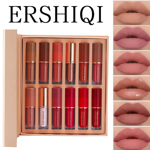 This book-style 12-color lip gloss set features both matte and shimmer finishes, with a wide range of colors. The application is smooth and the film does not stick to the cup after drying. The book-style gift box is neatly organized, making it convenient for storage and carrying. It can be used for various makeup occasions such as daily use and parties, and is suitable for personal use or as a gift.
