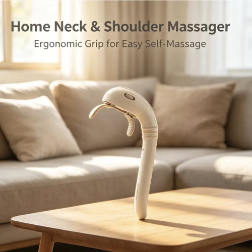 The sea horse-shaped long-handled shoulder and neck massager supports three levels of force adjustment. It features a human-like hand-pushing massage head, which can relieve the soreness in the shoulders, neck, waist and back. The long handle design enables it to massage hard-to-reach areas such as the back independently. The lightweight design makes it suitable for both home use and office work, serving as an auxiliary device for easing muscle tension.