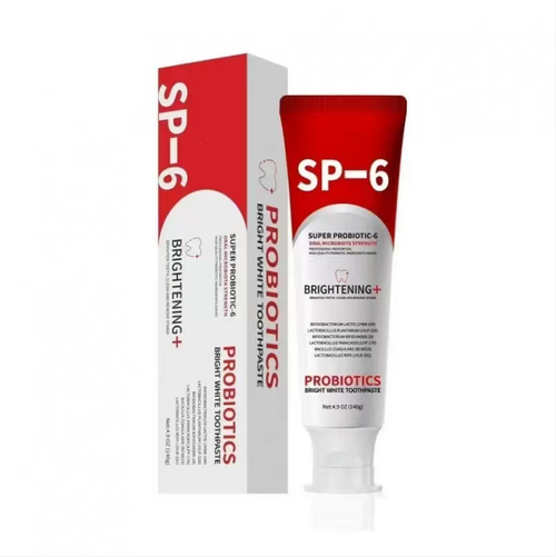 Order today and you will receive 5 bottles of SP-6 Probiotic Toothpaste. It contains various probiotics and helps balance the bacterial population in the mouth. Its smooth paste can produce thick foam, effectively cleaning the gaps between teeth and removing external stains on the tooth surface. It also freshens the breath. The large-capacity soft tube packaging is suitable for daily oral care in the morning and evening.