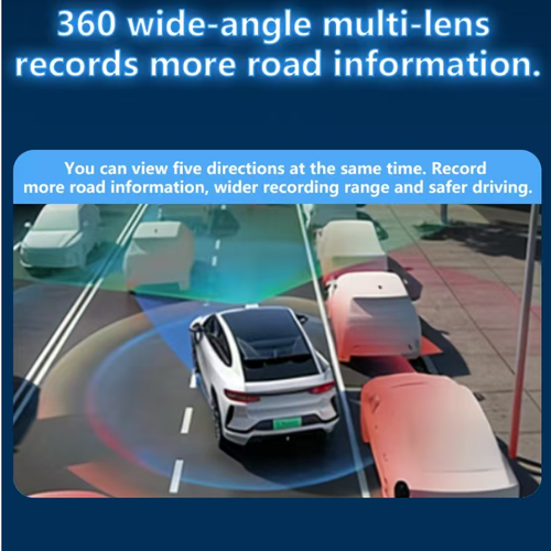 3.16-inch screen multi-lens car recorder, capable of recording from multiple angles, supports WIFI connection for viewing videos on mobile phones. It has parking monitoring function, and the video recording can be triggered by vehicle vibration. The external rear lens has a supplementary light source, supports loop recording, and the suction cup installation angle can be adjusted to reduce the shooting blind area, allowing for the preservation of driving and parking scenes.