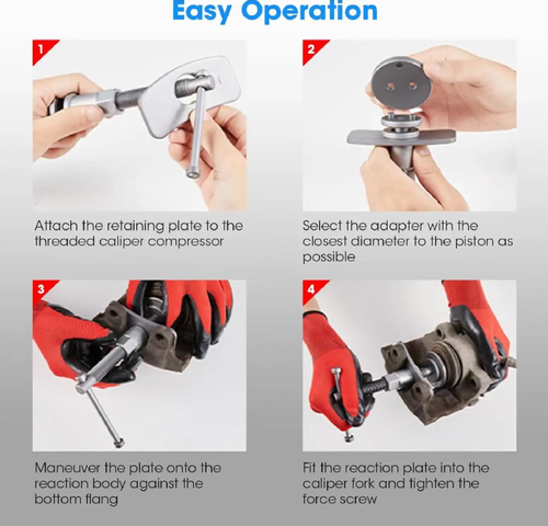 22 sets of brake booster return tool kits, equipped with a hard storage toolbox. Various specifications of top plates are compatible with most family cars. They are used to rotate and reset the piston of the booster when replacing the brake pads, ensuring uniform force application. Brake maintenance has certain requirements and it is recommended to leave it to professionals if you are not familiar with it. Clean and store them after use.