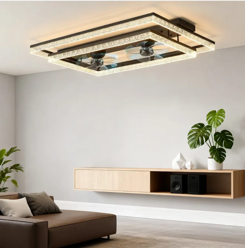 This luxurious and stylish Italian inverter silent smart ceiling fan lamp combines the functions of lighting and ventilation in one, featuring crystal lighting, silent air circulation and intelligent control. It strikes a balance between appearance and practicality, bringing dual pleasures of light and breeze to the home space. It is an ideal choice for enhancing the comfort and style of your home. The luxurious texture remains consistent over time.