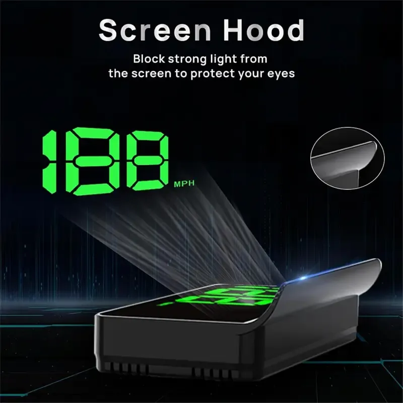 Head up Display Car GPS Digital Speedometer Car Truck Motorcycle Head Up Display Odometer HUD MPH Car Tools Accessory