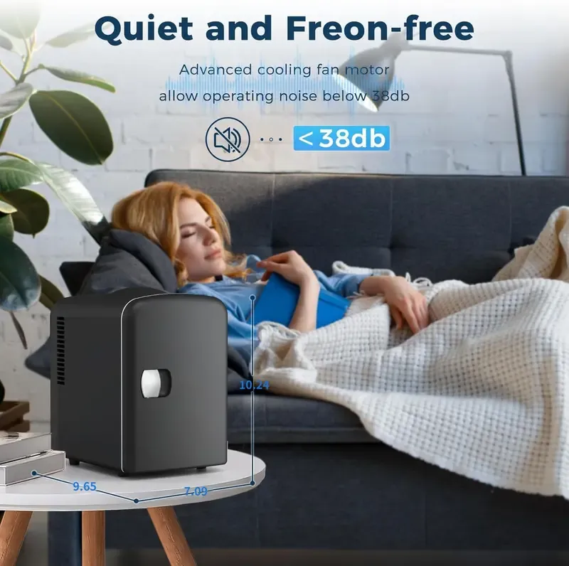 Antarctic Star Compact Refrigerator, Portable Mini Fridge,, Portable Small Refrigerator for Cosmetics, Skin Care and Food , Ideal for Bedroom, Car, Office & Dorm,100% Freon-Free & Eco Friendly