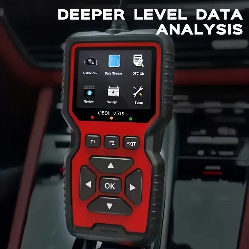 2026 New Powerful Handheld OBD2 Scanner Diagnostic Tool - Engine Code Reader with Full OBD2 Features, Reset Function, Modes 6&8, Voltage Test, Plug-and-Play, Voltage, Live Data, Code Clearing, Error Reading for DIY Owners & Mechanics