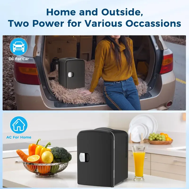 Antarctic Star Compact Refrigerator, Portable Mini Fridge,, Portable Small Refrigerator for Cosmetics, Skin Care and Food , Ideal for Bedroom, Car, Office & Dorm,100% Freon-Free & Eco Friendly