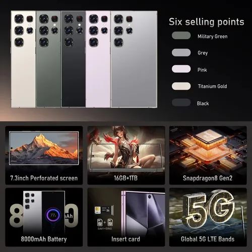 S25 ULTRA 16gb+1tb 72MP+108MP Face Unlock Android 14