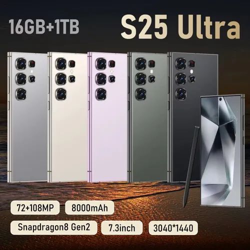 S25 ULTRA 16gb+1tb 72MP+108MP Face Unlock Android 14