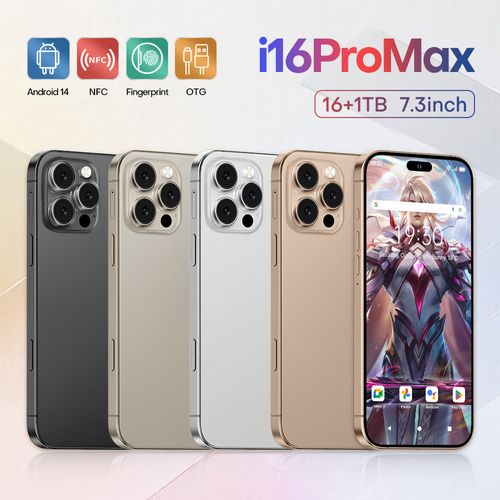 I16promax smartphone 7.3-inch 8000mAh battery big storage HD camera（cash on deliver+free shipping）