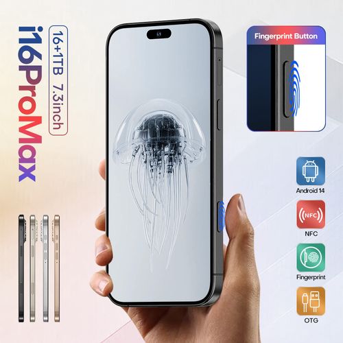 I16promax smartphone 7.3-inch 8000mAh battery big storage HD camera（cash on deliver+free shipping）